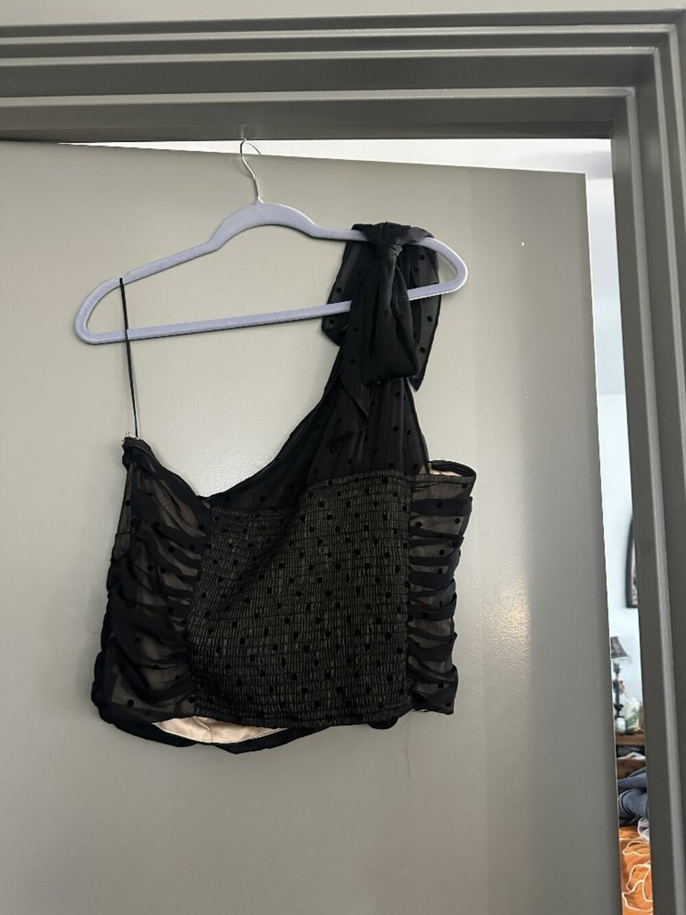 one shoulder plus top